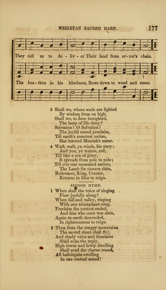 The Wesleyan Sacred Harp: a collection of choice tunes and hymns for prayer class, and camp meetings, choirs, and congregational singing page 182
