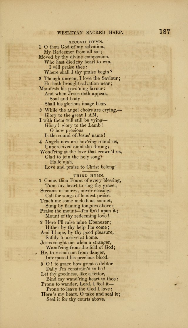 The Wesleyan Sacred Harp: a collection of choice tunes and hymns for prayer class, and camp meetings, choirs, and congregational singing page 192