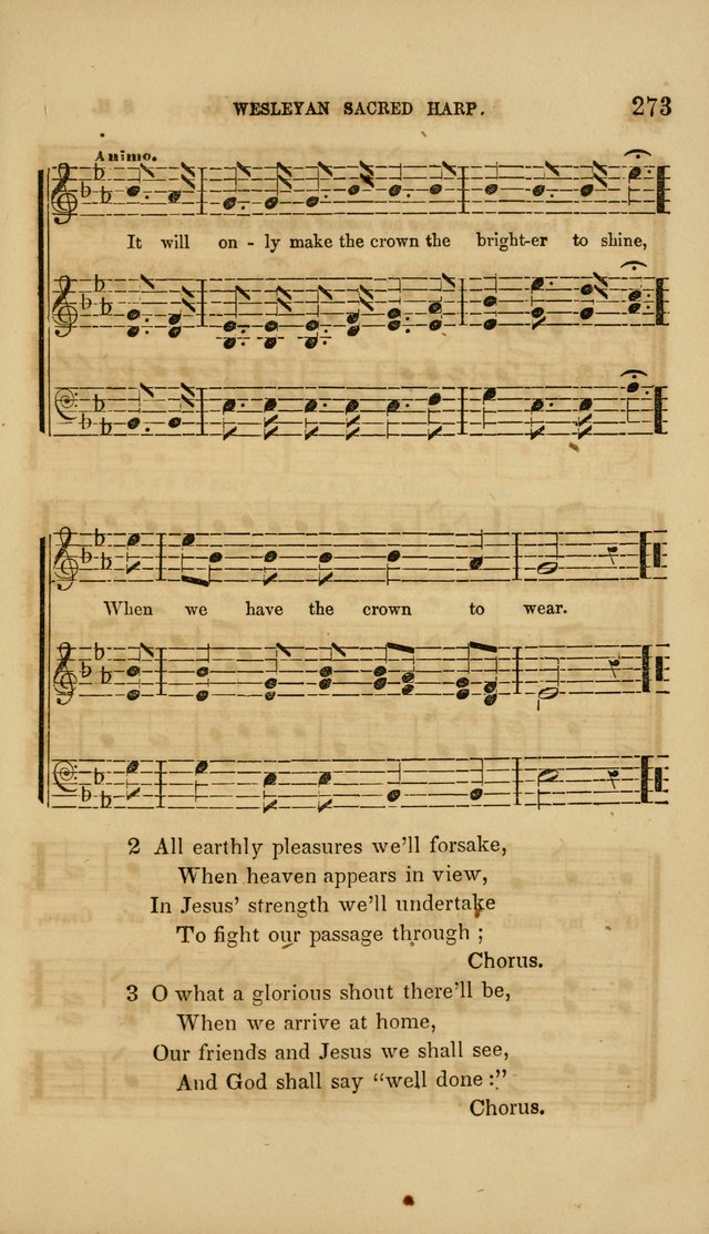 The Wesleyan Sacred Harp: a collection of choice tunes and hymns for prayer class, and camp meetings, choirs, and congregational singing page 278