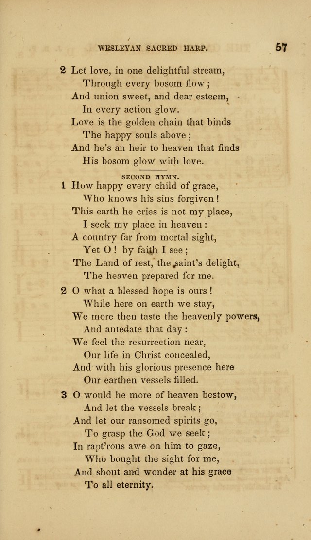 The Wesleyan Sacred Harp: a collection of choice tunes and hymns for prayer class, and camp meetings, choirs, and congregational singing page 62