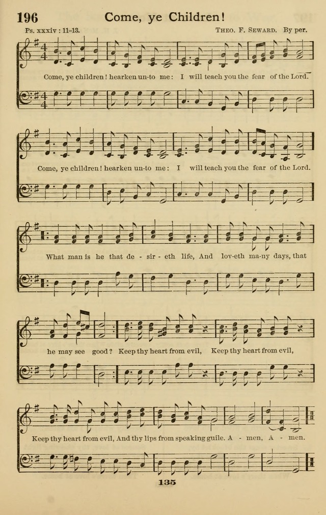 Westminster Sabbath School Hymnal, a collection of hymns and tunes for use in sabbath-schools and social meetings page 136