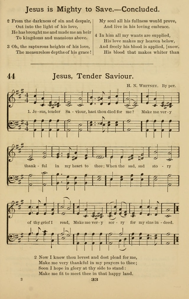 Westminster Sabbath School Hymnal, a collection of hymns and tunes for use in sabbath-schools and social meetings page 34