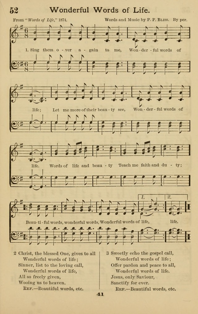 Westminster Sabbath School Hymnal, a collection of hymns and tunes for use in sabbath-schools and social meetings page 42