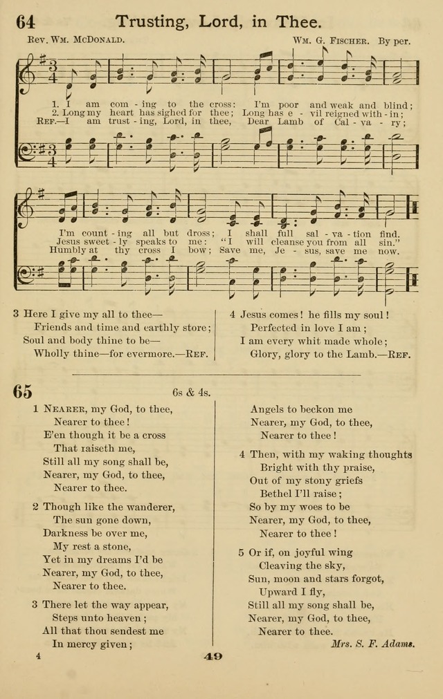 Westminster Sabbath School Hymnal, a collection of hymns and tunes for use in sabbath-schools and social meetings page 50