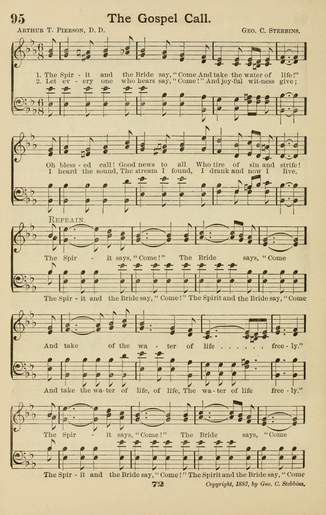 Westminster Sabbath School Hymnal, a collection of hymns and tunes for use in sabbath-schools and social meetings page 73