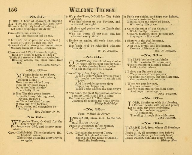 Welcome Tidings: a new collection of sacred songs for the Sunday School  page 161