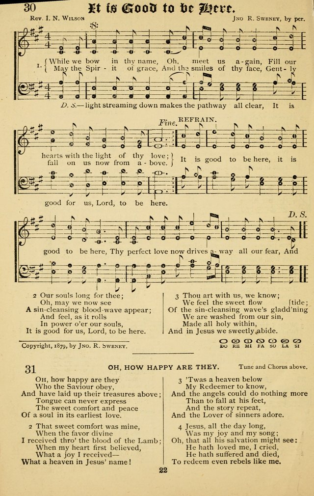 The Welcome Voice: a collection of gospel hymns and songs page 22