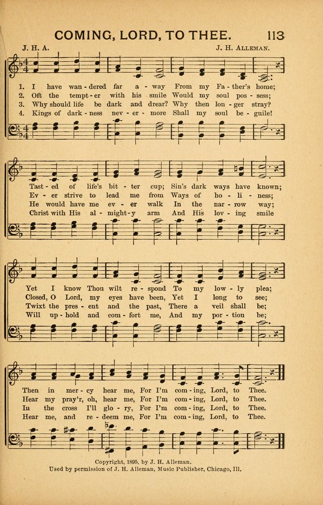 White Wings: for the use of churches, Sunday schools, Y.P.S.C.E., and all kinds of religious services page 112