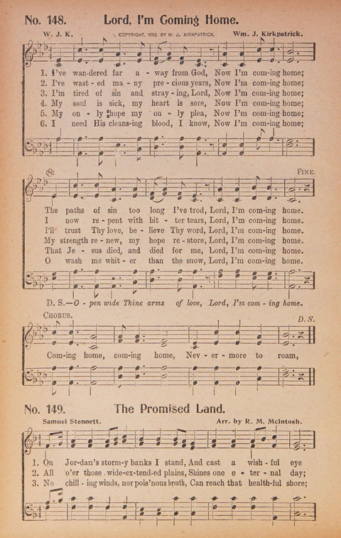 World Wide Revival Songs: for the Church, Sunday School and Evangelistic Meetings page 148