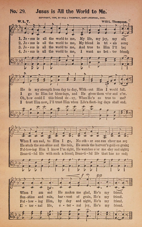 World Wide Revival Songs: for the Church, Sunday School and Evangelistic Meetings page 29