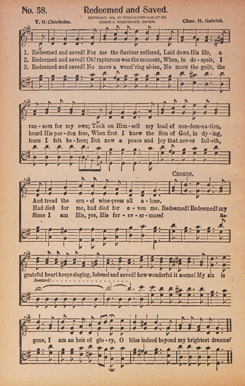 World Wide Revival Songs: for the Church, Sunday School and Evangelistic Meetings page 58