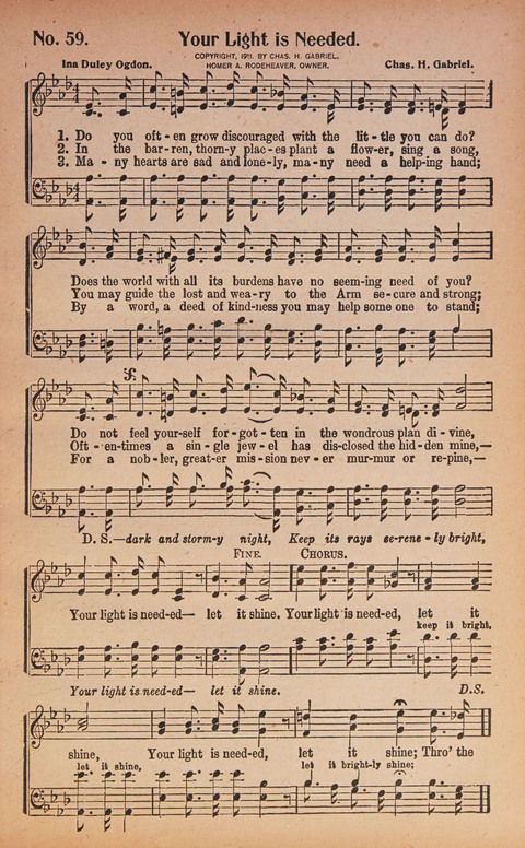 World Wide Revival Songs: for the Church, Sunday School and Evangelistic Meetings page 59