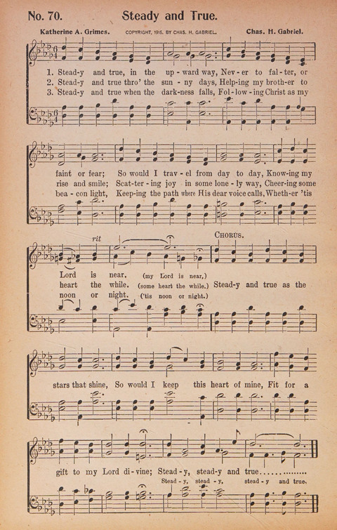 World Wide Revival Songs: for the Church, Sunday School and Evangelistic Meetings page 70