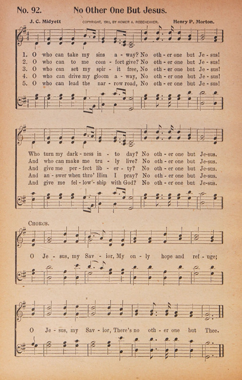 World Wide Revival Songs: for the Church, Sunday School and Evangelistic Meetings page 92