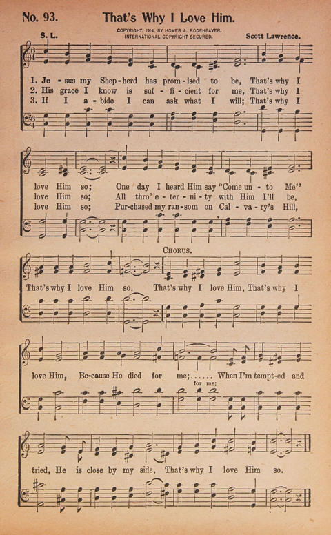 World Wide Revival Songs: for the Church, Sunday School and Evangelistic Meetings page 93