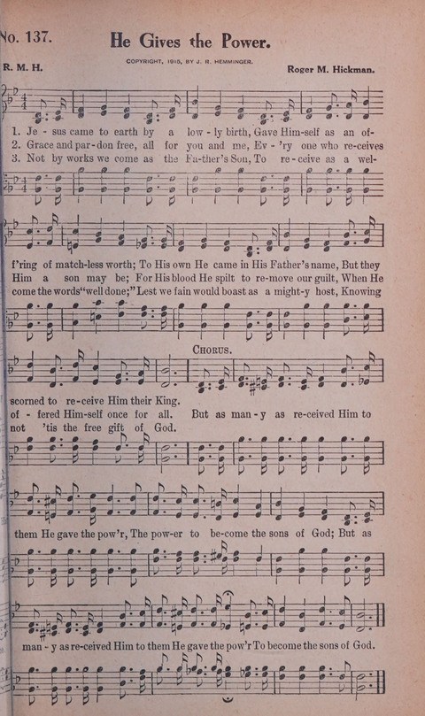 World Wide Revival Songs No. 2: for the Church, Sunday school and Evangelistic Campains page 137