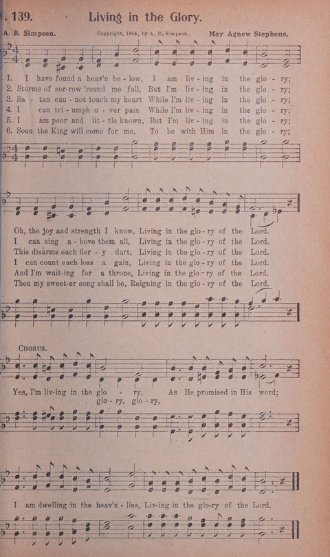 World Wide Revival Songs No. 2: for the Church, Sunday school and Evangelistic Campains page 139