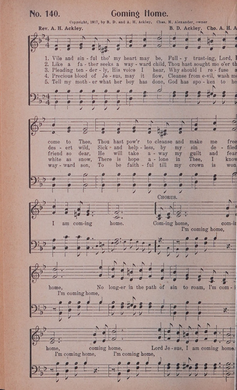 World Wide Revival Songs No. 2: for the Church, Sunday school and Evangelistic Campains page 140