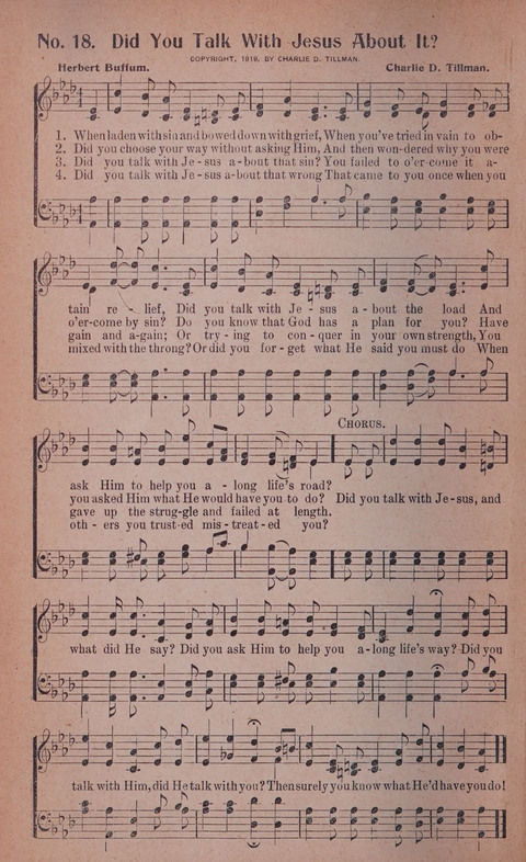 World Wide Revival Songs No. 2: for the Church, Sunday school and Evangelistic Campains page 18