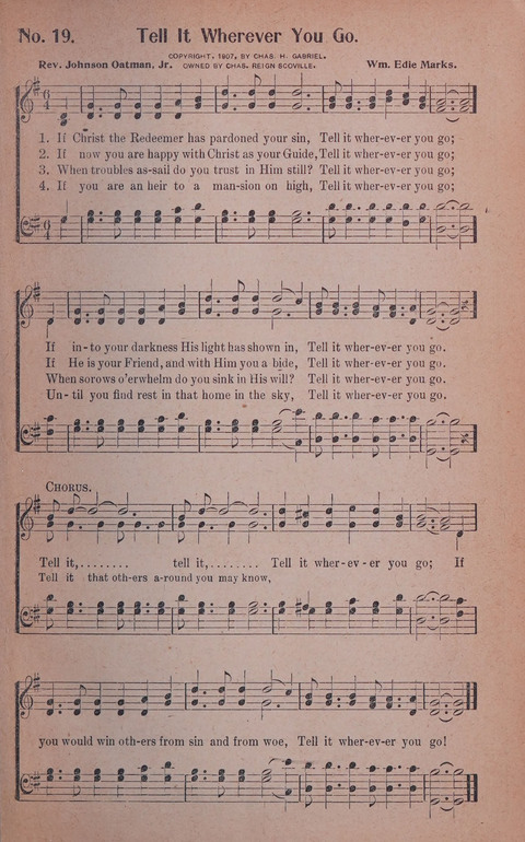 World Wide Revival Songs No. 2: for the Church, Sunday school and Evangelistic Campains page 19