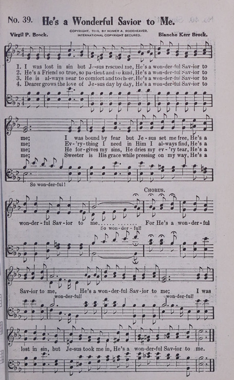World Wide Revival Songs No. 2: for the Church, Sunday school and Evangelistic Campains page 39