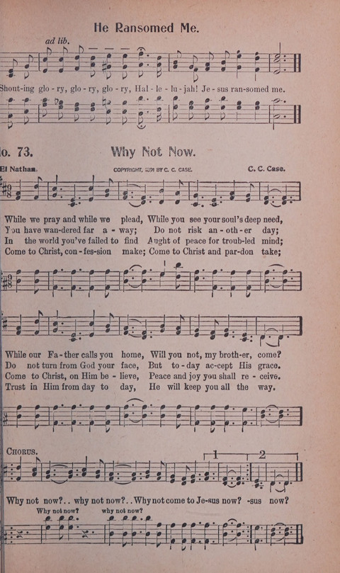 World Wide Revival Songs No. 2: for the Church, Sunday school and Evangelistic Campains page 73