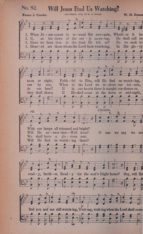 World Wide Revival Songs No. 2: for the Church, Sunday school and Evangelistic Campains page 92