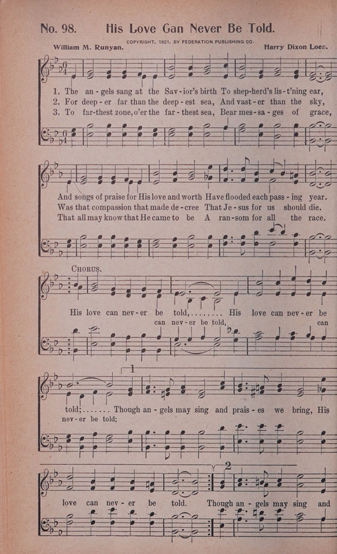 World Wide Revival Songs No. 2: for the Church, Sunday school and Evangelistic Campains page 98