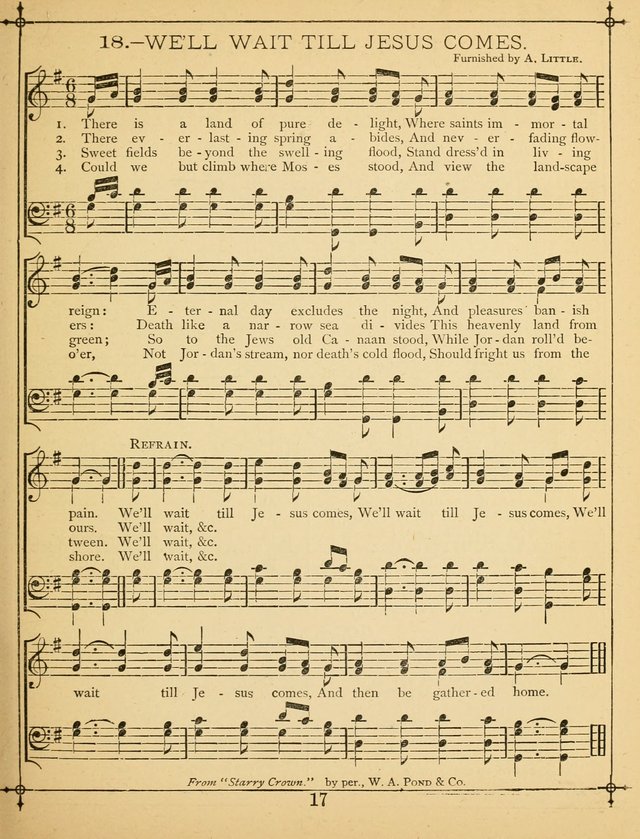 The Wreath of Gems: or strictly favorite songs and tunes for the Sunday School, and for general use in public and social worship page 17