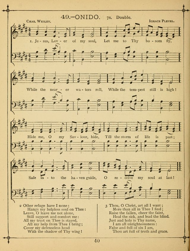 The Wreath of Gems: or strictly favorite songs and tunes for the Sunday School, and for general use in public and social worship page 40