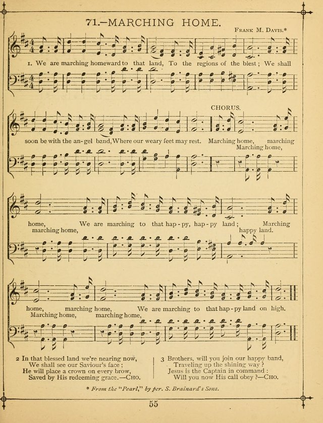 The Wreath of Gems: or strictly favorite songs and tunes for the Sunday School, and for general use in public and social worship page 55