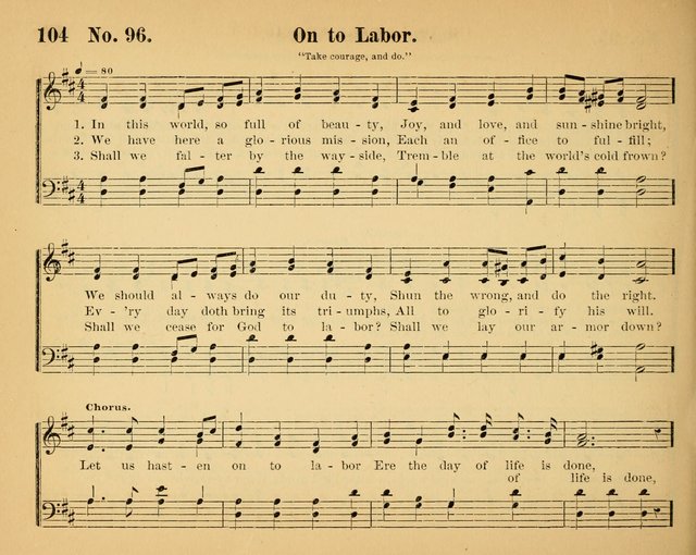 The Way of Life: for the Sunday-school. a valuable collection of songs both new and standard, carefully selected and arranged for this work page 104