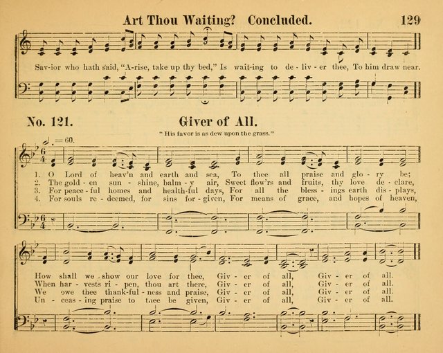 The Way of Life: for the Sunday-school. a valuable collection of songs both new and standard, carefully selected and arranged for this work page 129