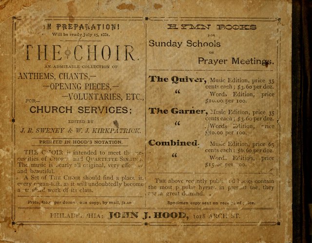 The Wells of Salvation: songs for the Sabbath School page 198