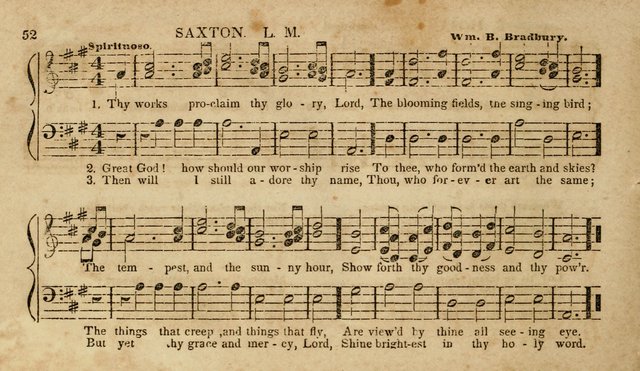 The Young Choir: adapted to the use of juvenile sing schools, Sabbath schools, primary classes, etc page 52