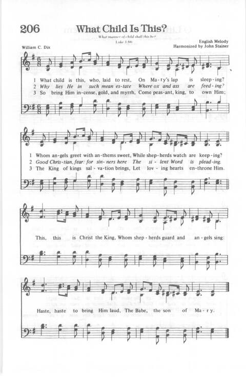 Yes, Lord!: Church of God in Christ hymnal 206. What child is this, who,  laid to rest | Hymnary.org