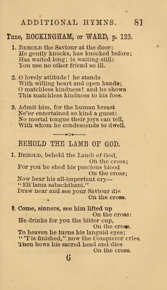The Y. M. Christian Association Hymn-Book, with Tunes. page 81