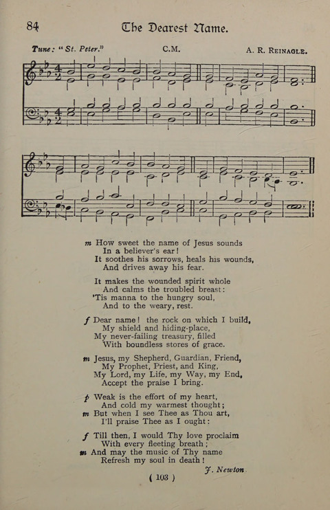 The Y.M.C.A. Hymnal: specially compiled for the use of men page 103