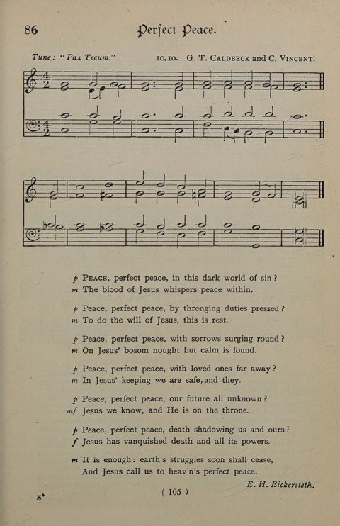 The Y.M.C.A. Hymnal: specially compiled for the use of men page 105
