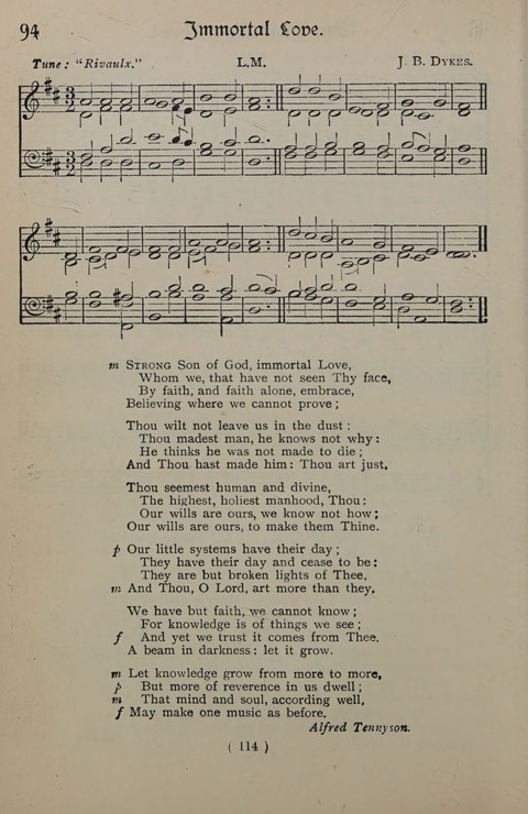 The Y.M.C.A. Hymnal: specially compiled for the use of men page 114