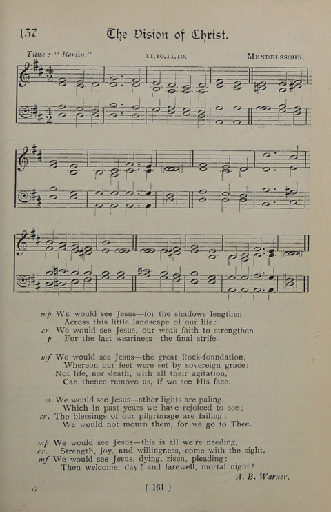 The Y.M.C.A. Hymnal: specially compiled for the use of men page 161