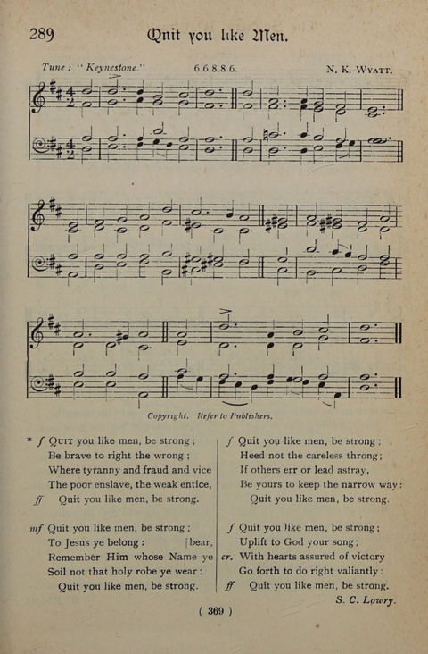 The Y.M.C.A. Hymnal: specially compiled for the use of men page 369