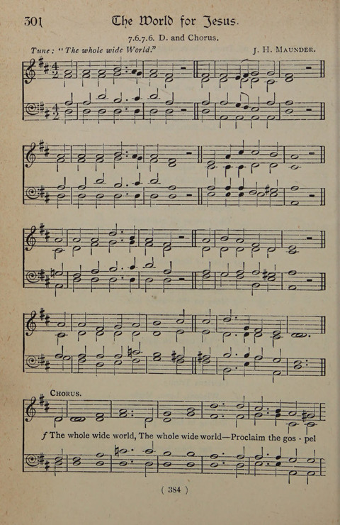 The Y.M.C.A. Hymnal: specially compiled for the use of men page 384