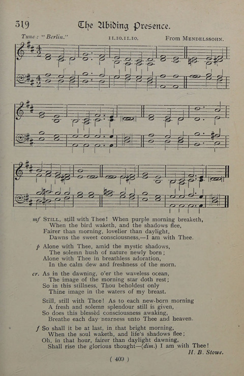The Y.M.C.A. Hymnal: specially compiled for the use of men page 409