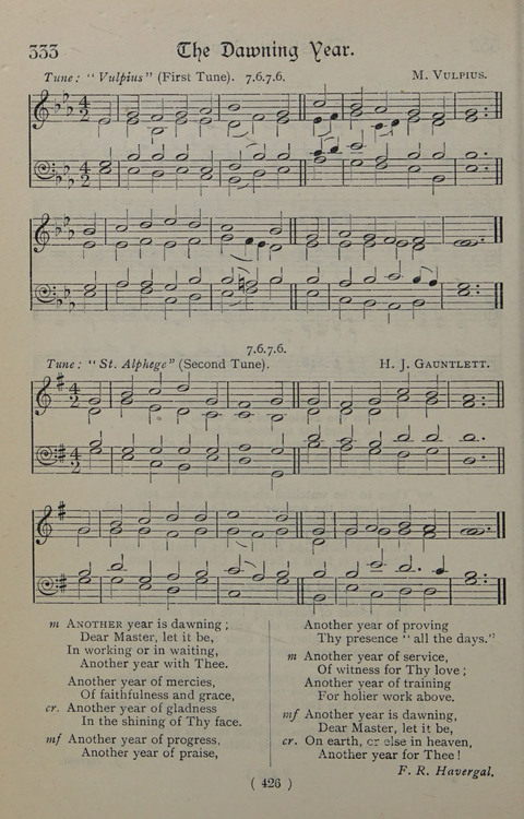 The Y.M.C.A. Hymnal: specially compiled for the use of men page 426