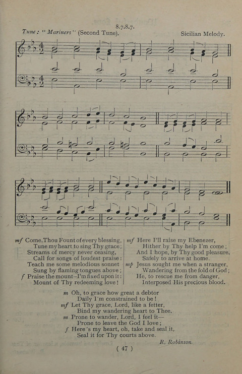 The Y.M.C.A. Hymnal: specially compiled for the use of men page 47