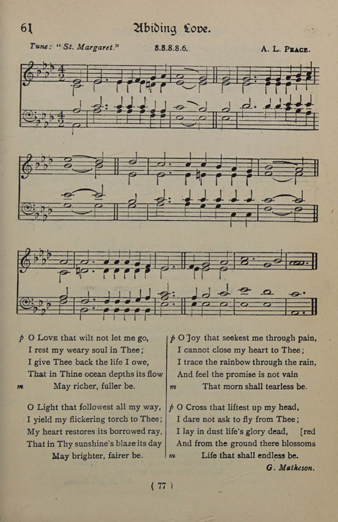 The Y.M.C.A. Hymnal: specially compiled for the use of men page 77