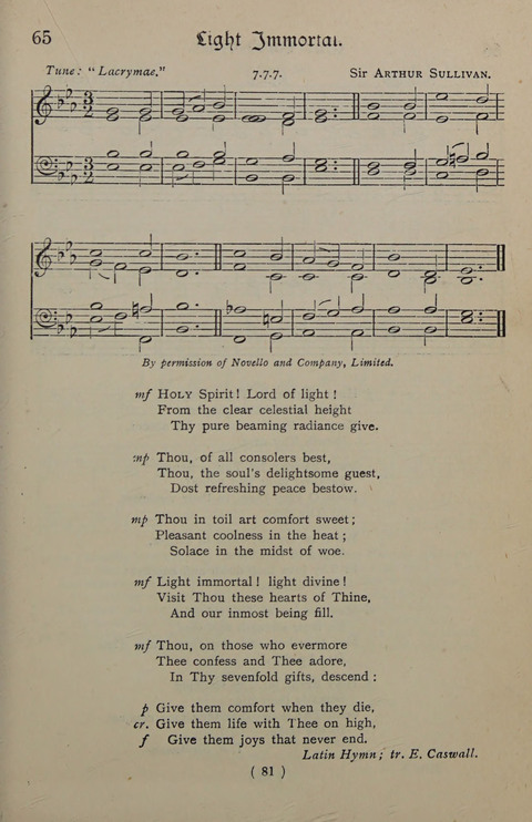 The Y.M.C.A. Hymnal: specially compiled for the use of men page 81