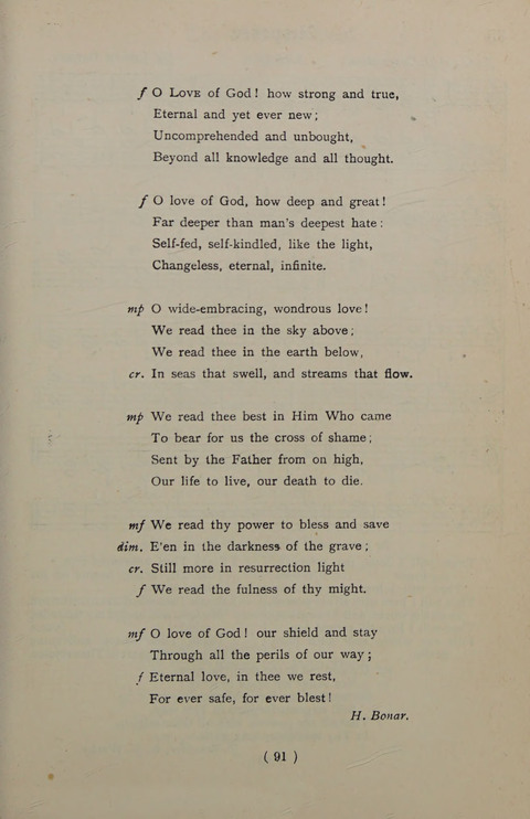 The Y.M.C.A. Hymnal: specially compiled for the use of men page 91