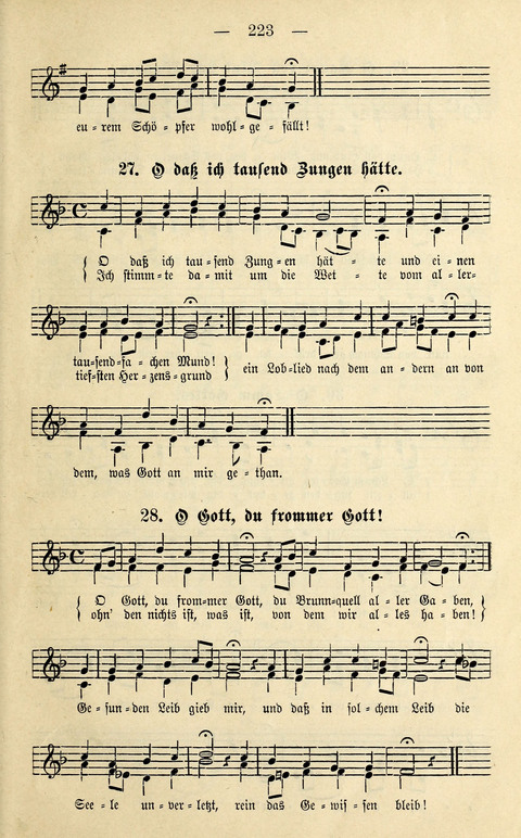 Zwei- und dreistimmige geistliche Lieder und Choräle: zum Gebrauch der Schwestern des Stuttgarter Diakonissenhauses, der Jungfrauen- und ähnlicher Vereine (2. Auflage) page 223
